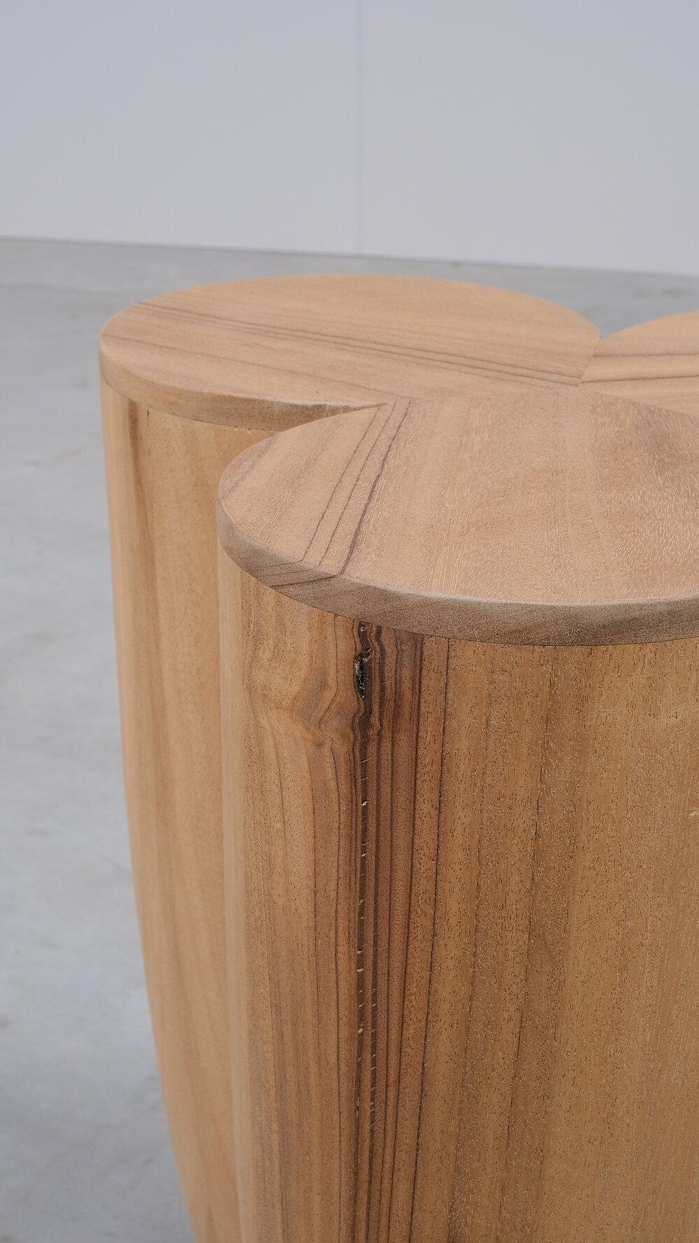 Modern Contemporary Stool in Walnut, Senufo by Arno Declercq For Sale