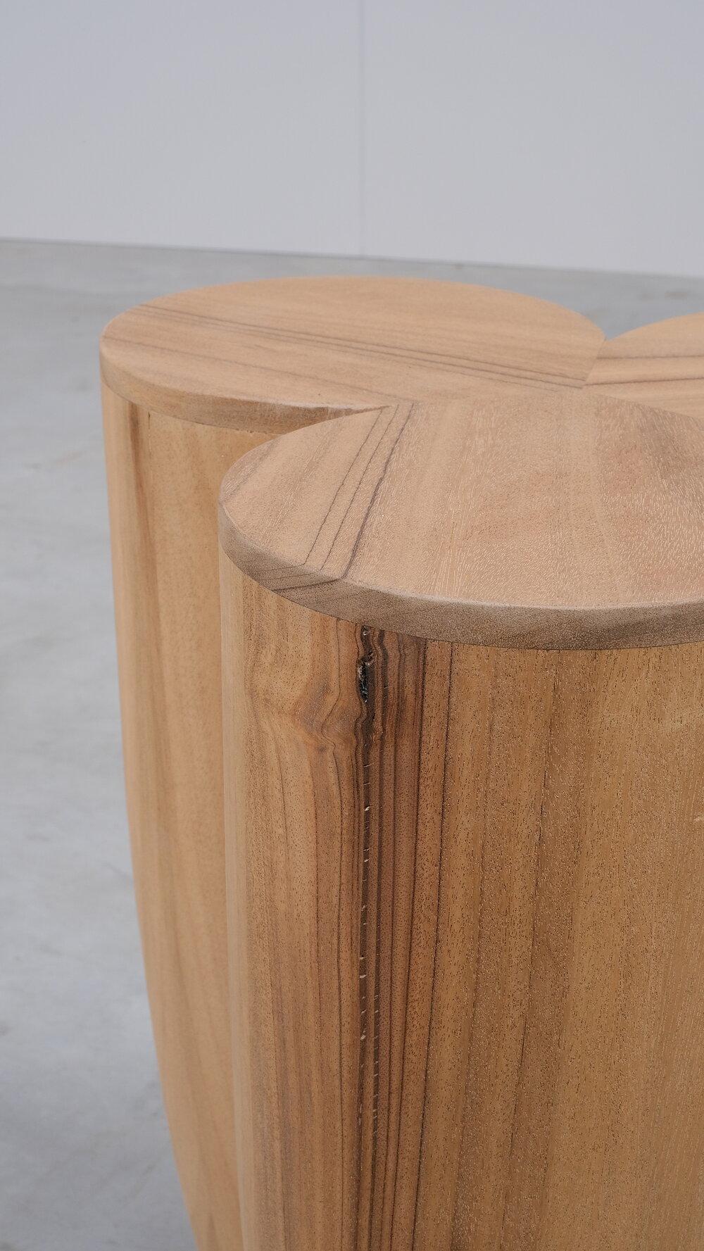 Modern Contemporary Stool in Walnut, Senufo by Arno Declercq For Sale