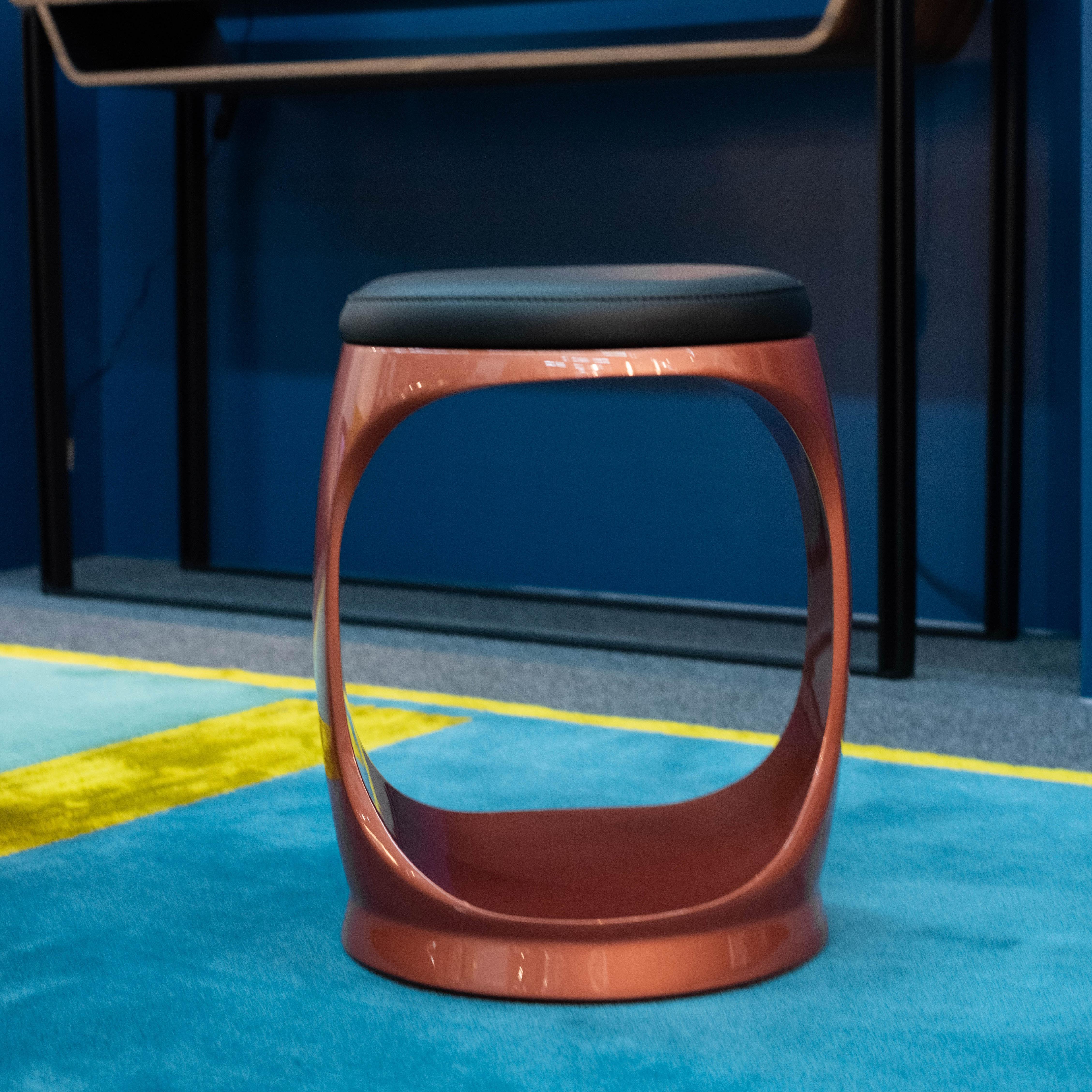 Tabouret Contemporary made in Italy Signet Ring Copper, Pouf Seat Neuf - En vente à Carouge, GE