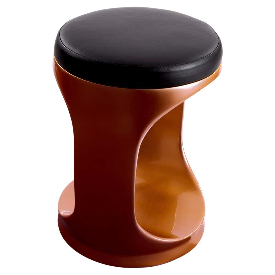 Circular Stool Design Customizable Circular Stool in Bronze and Leather Designed by Craig ...