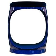 Navy Blue Contemporary Stool made in Italy Signet Ring