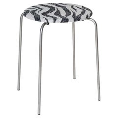Zeitgenössischer Hocker 'Petit Rond' Troels Grum-Schwensen X FRAMA, Stahl und Zebra
