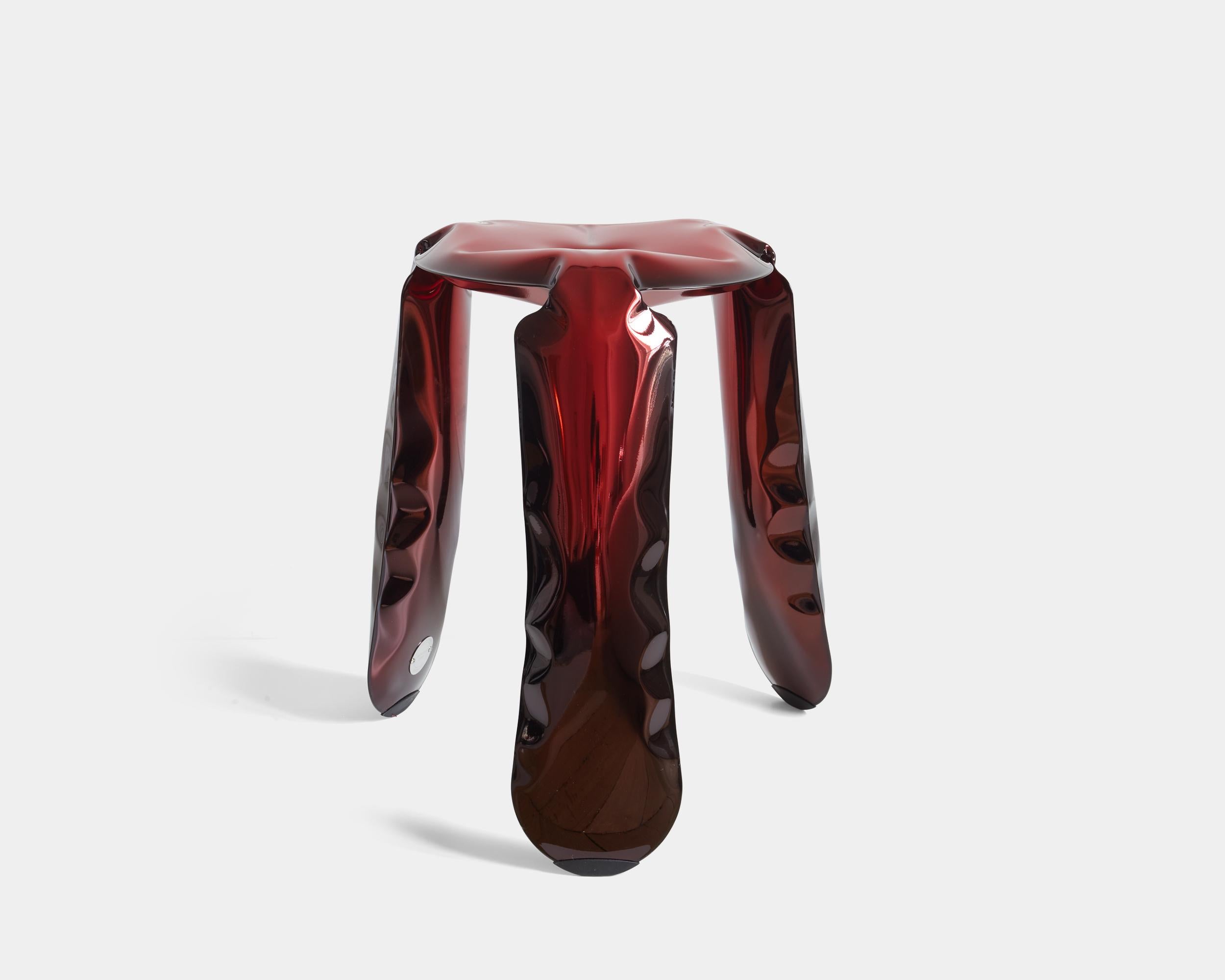 Polish Contemporary Stool 'Plopp' by Zieta, Rubin Red For Sale
