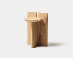 Contemporary Stool 'Tabi' by Obstacles, Solid Oak, Oil, H.45