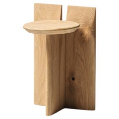 Contemporary Stool 'Tabi' by Obstacles, Solid Oak, Oil, H.45