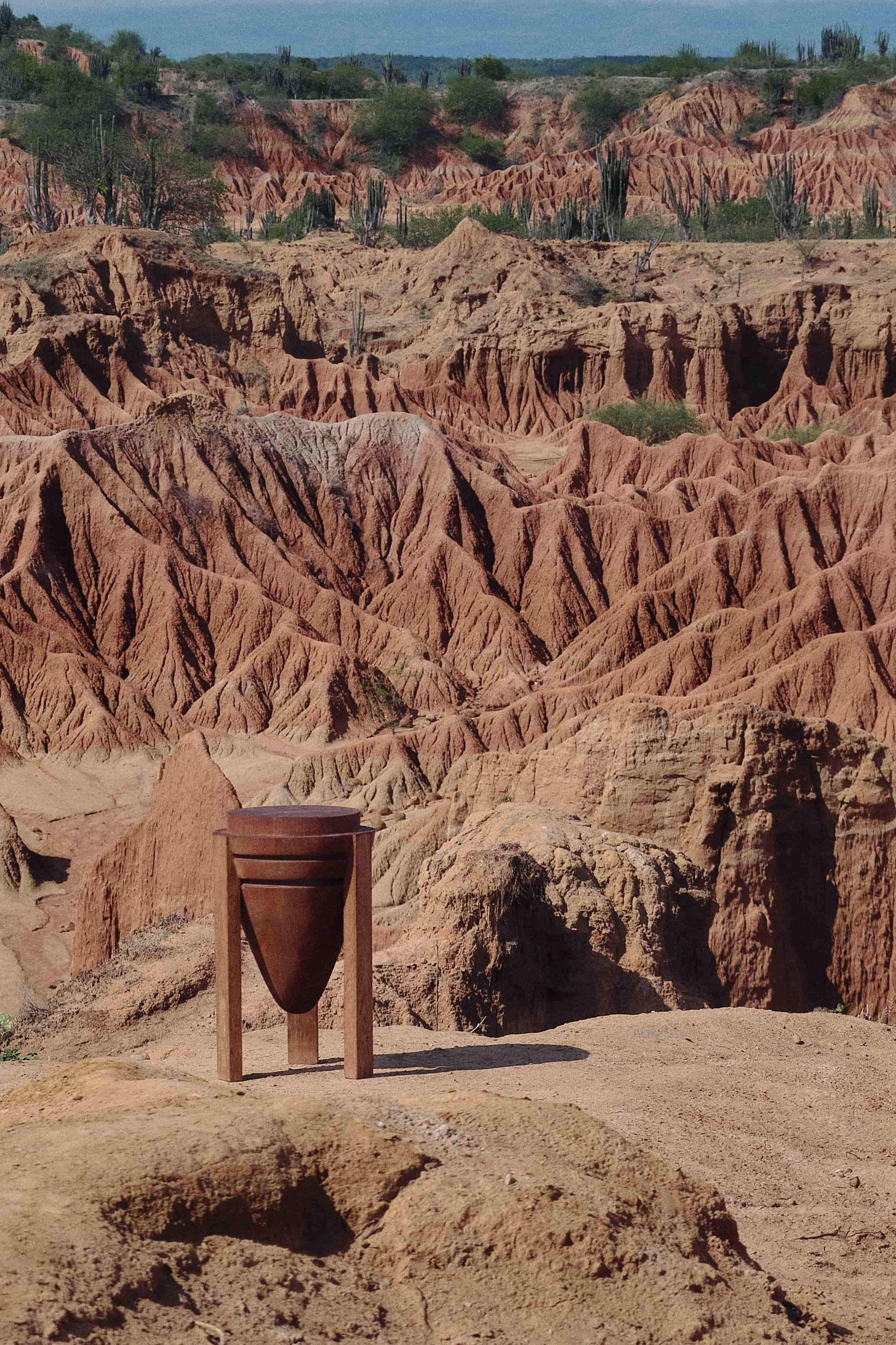 Contemporary Stool 'Taurz' in Burnt Wood by Carmworks, Customizable In New Condition For Sale In Paris, FR