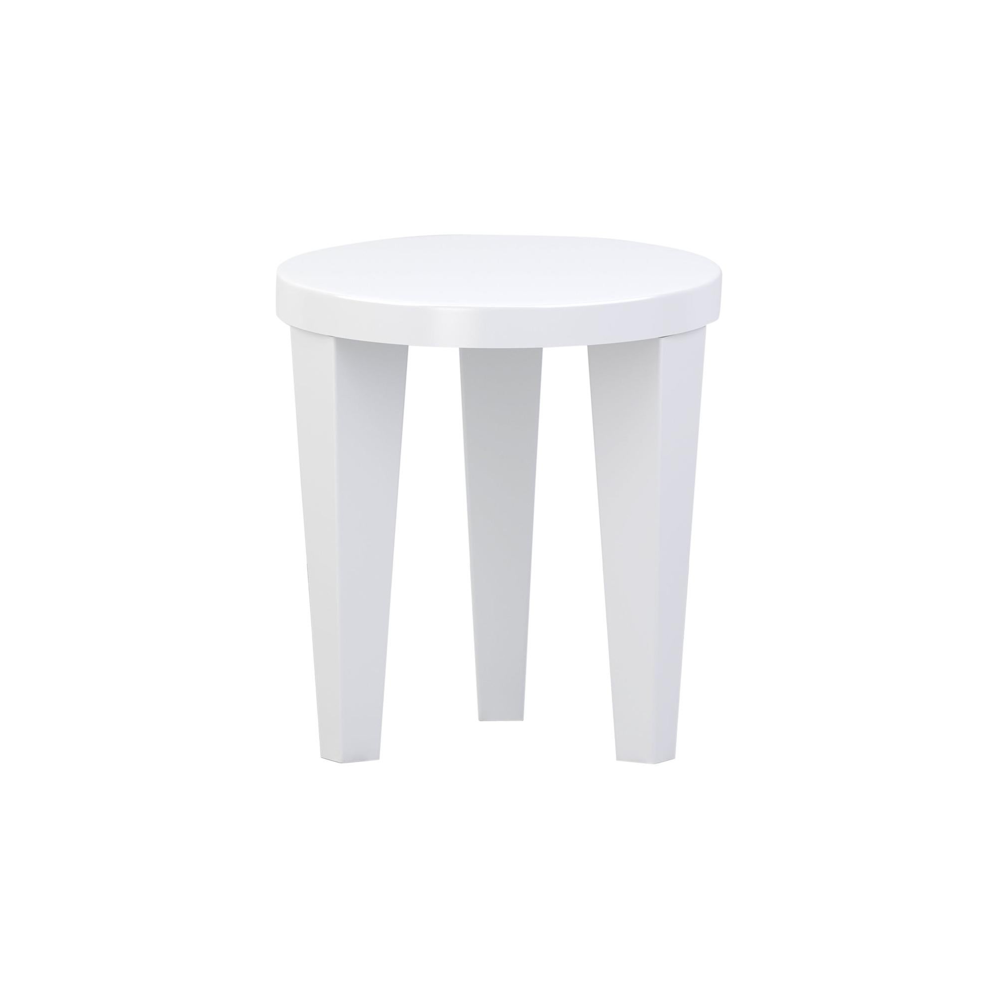 Contemporary Stool White Bob by Chapel Petrassi For Sale