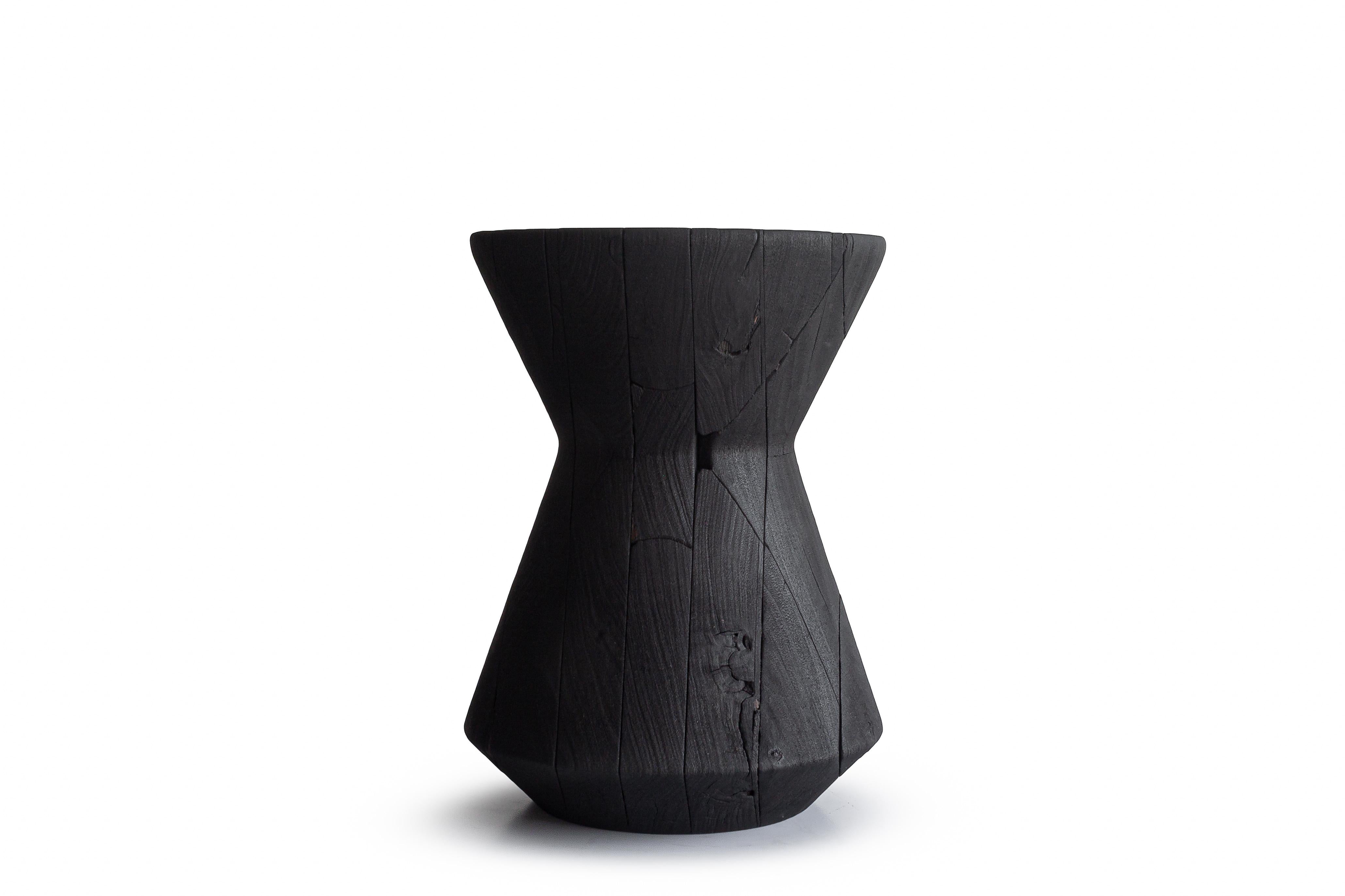 Contemporary black stool Yakisugi by Camilo Andres Rodriguez Marquez (aka CarmWorks)

Burnt wood 

Suitable for outdoor use

Each piece is made to order and hand crafted by the artist.

--
Camilo Andres Rodriguez Marquez is a Colombian born