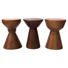 Contemporary Stools by CarmWorks, Set of 3 Brown Stools