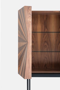 Astro storage cabinet, in wood and metal by Debonademeo for Medulum