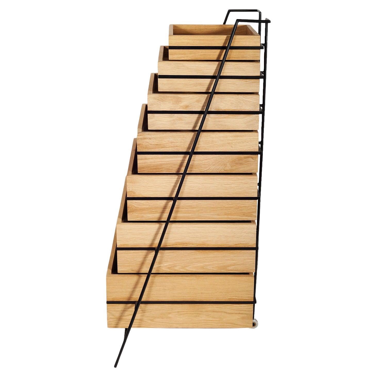 Pre-owned Frama Contemporary Storage Drawers 'sutoa' By Keiji Ashizawa X , Oak In Brown