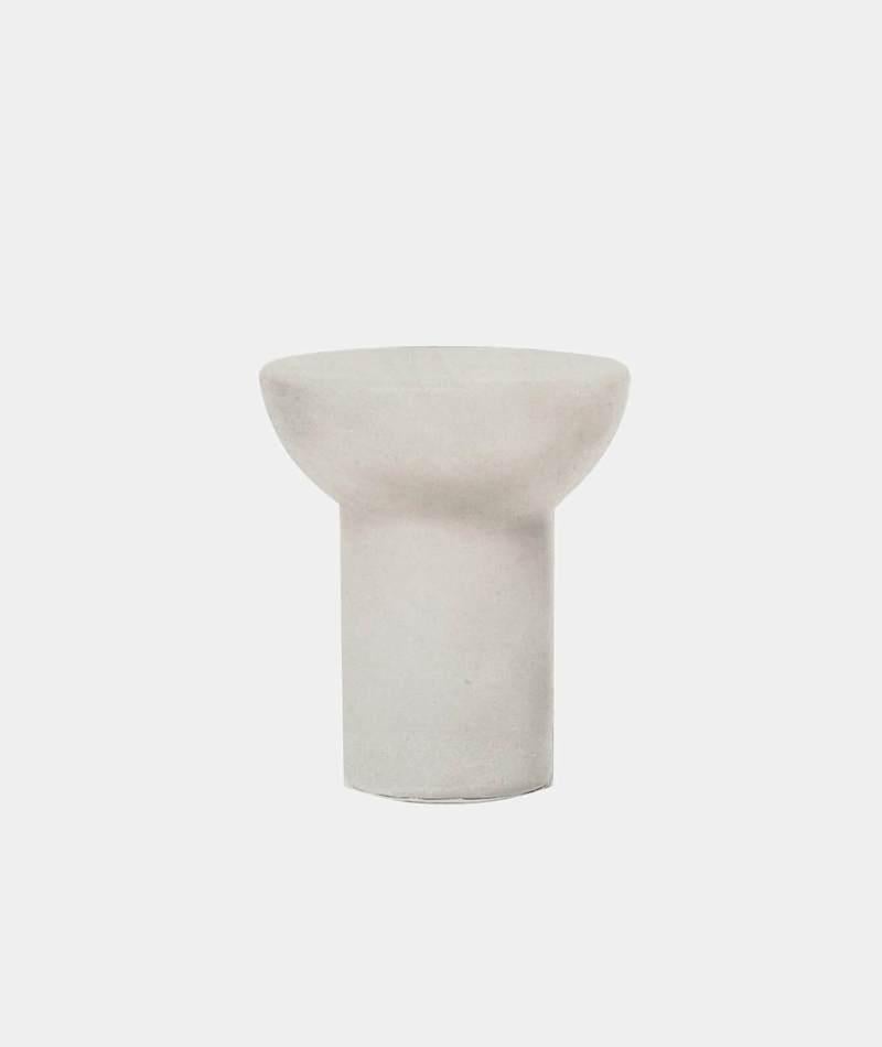 Contemporary Plaster side table, Roly-Poly side table by Faye Toogood
This is shown in the storm plaster finish. 

Design: Faye Toogood
Material: Sealed Reinforced Plaster
Available also in chalk, cream or charcoal finish.

A side table, with