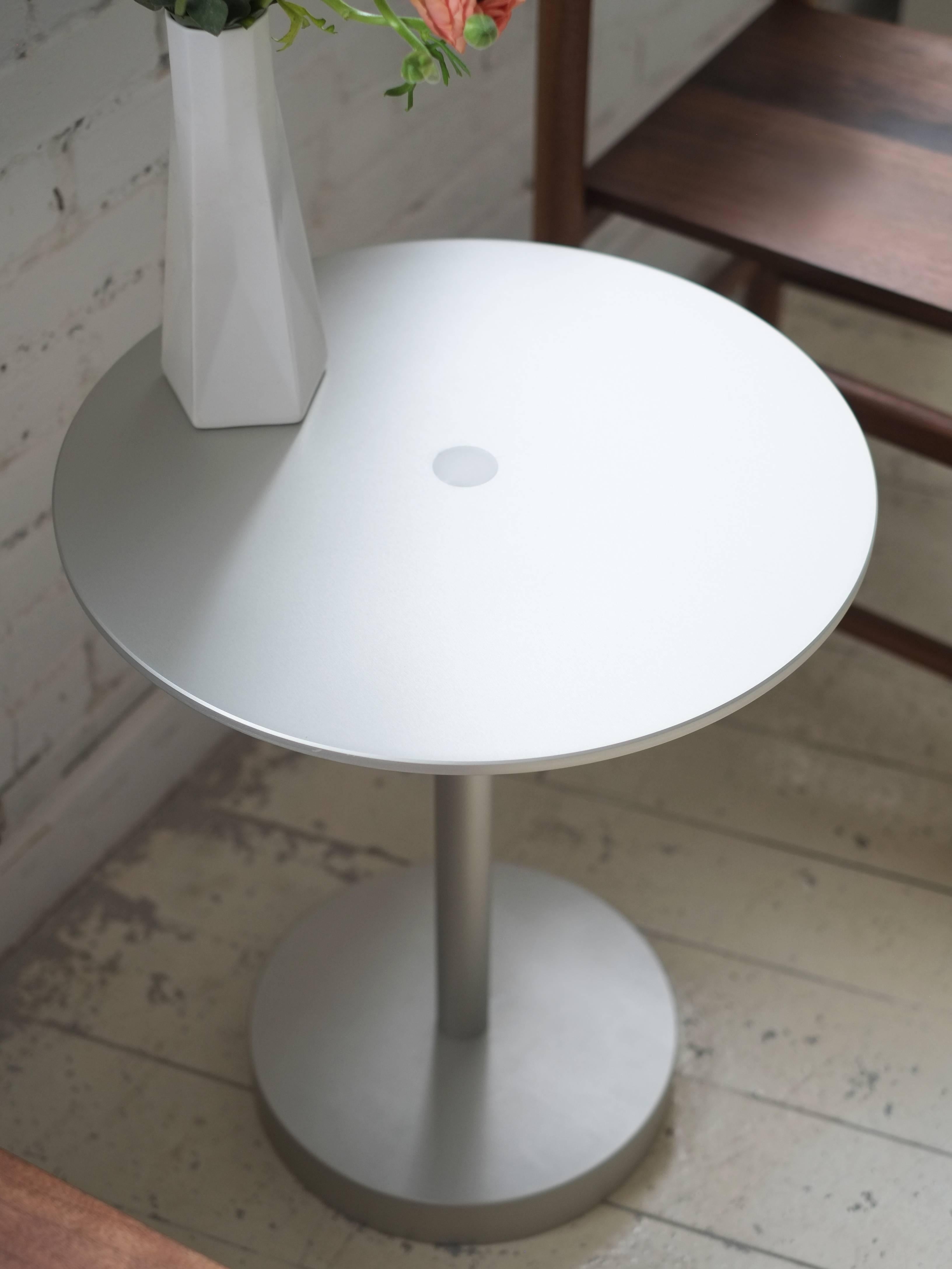 American Contemporary Strata Side Table in Anodized Aluminum by Fort Standard, in Stock For Sale