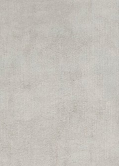 Contemporary Striped Beige Handmade Wool and Silk Rug by Doris Leslie Blau