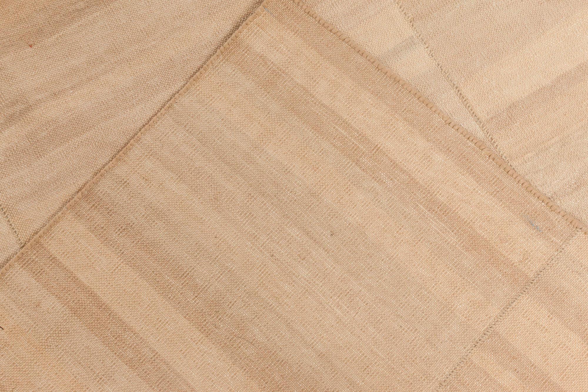 Contemporary Striped Beige Kilim Runner by Doris Leslie Blau In New Condition For Sale In New York, NY