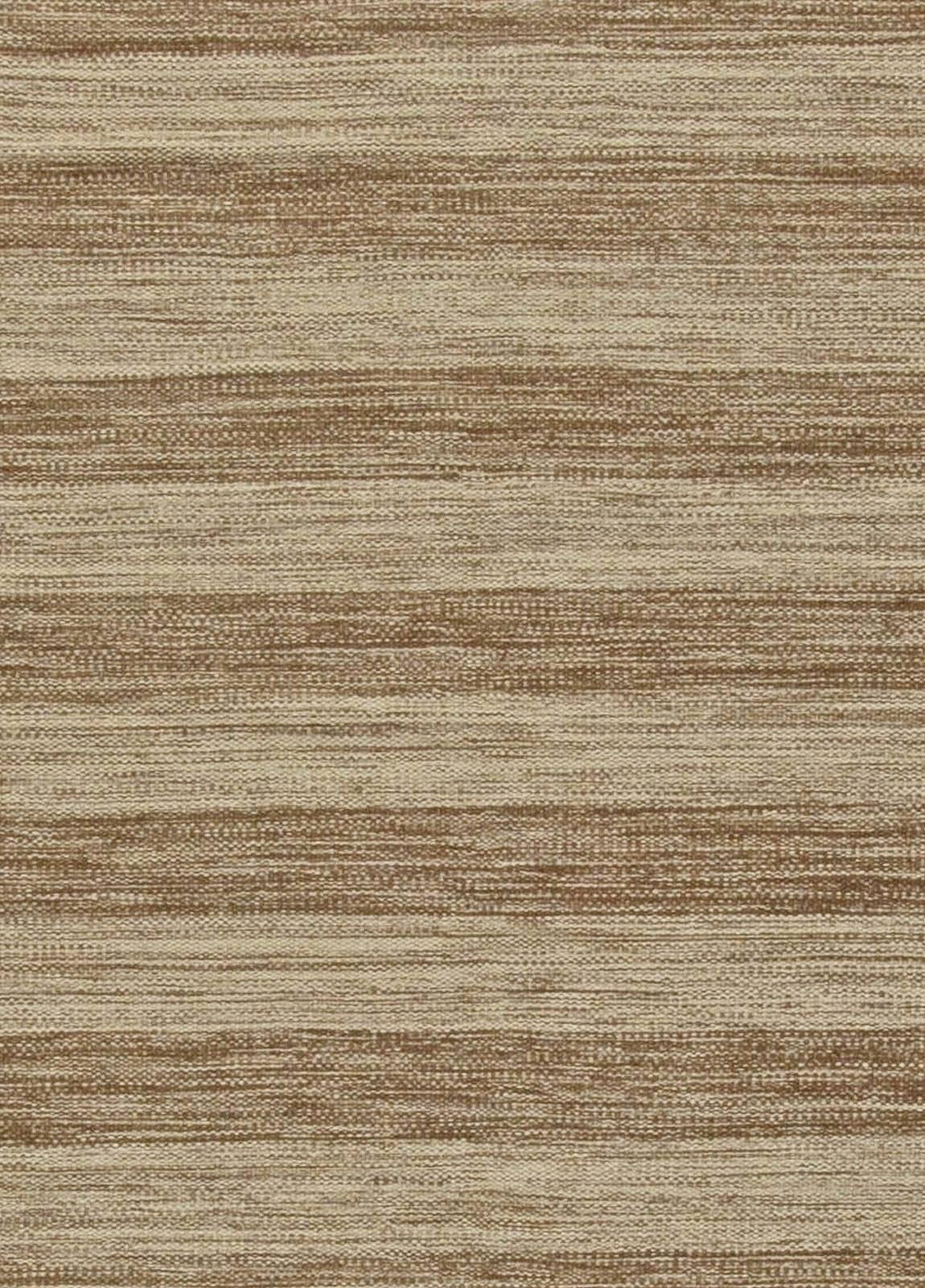 Contemporary striped brown and beige flat-weave wool rug by Doris Leslie Blau
Size: 12.0