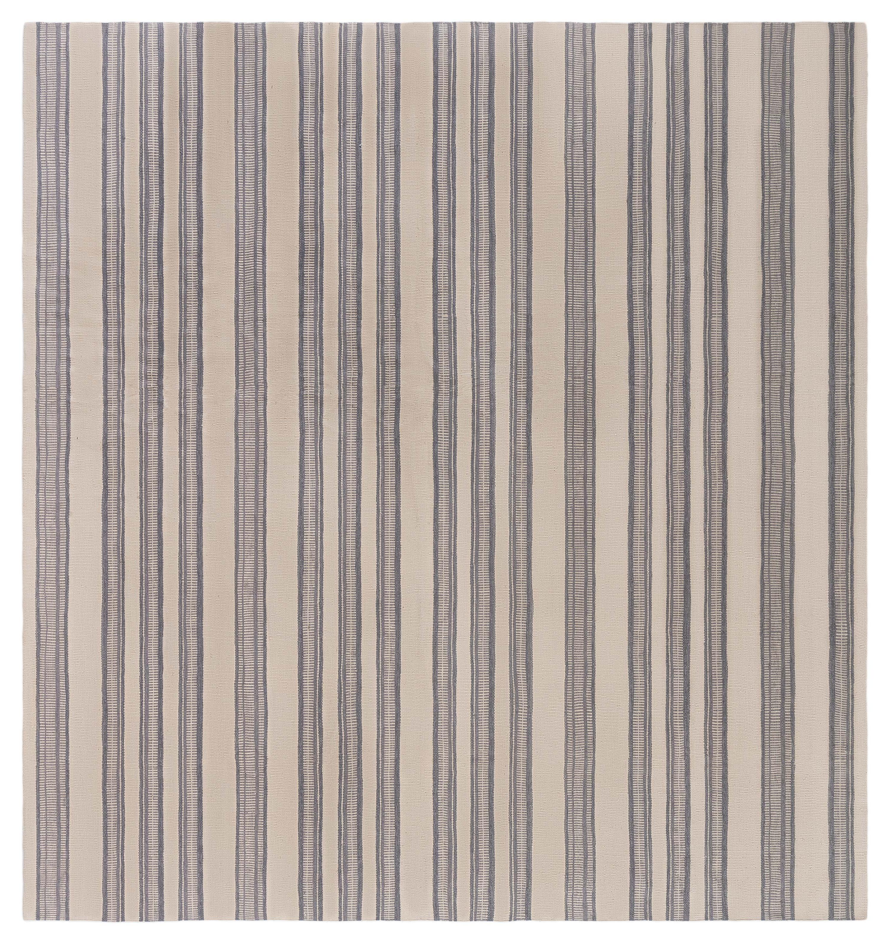 Tappeto Contemporary a righe a trama piatta di Doris Leslie Blau