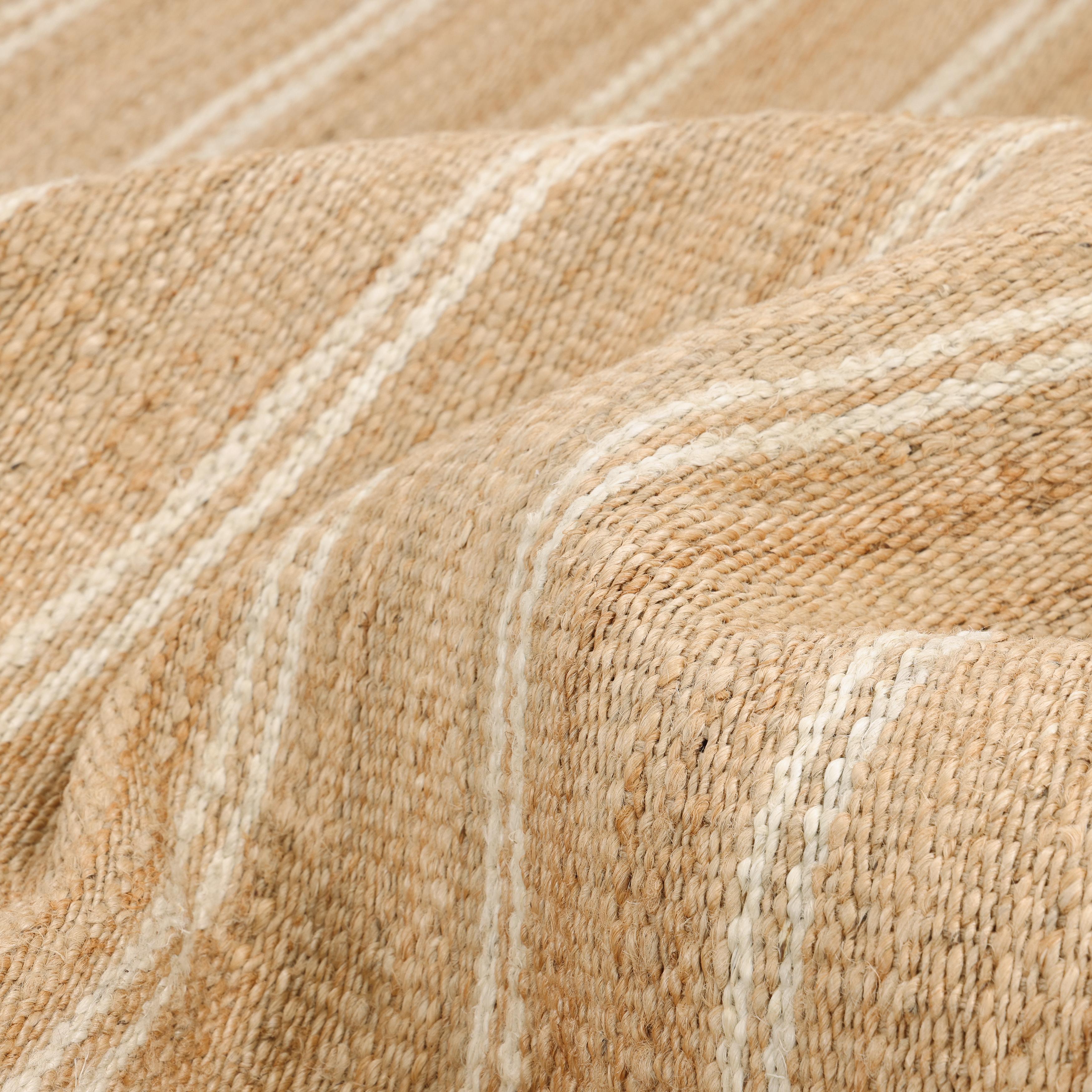 Contemporary Striped Hand Made Brown Area Rug 3' 0