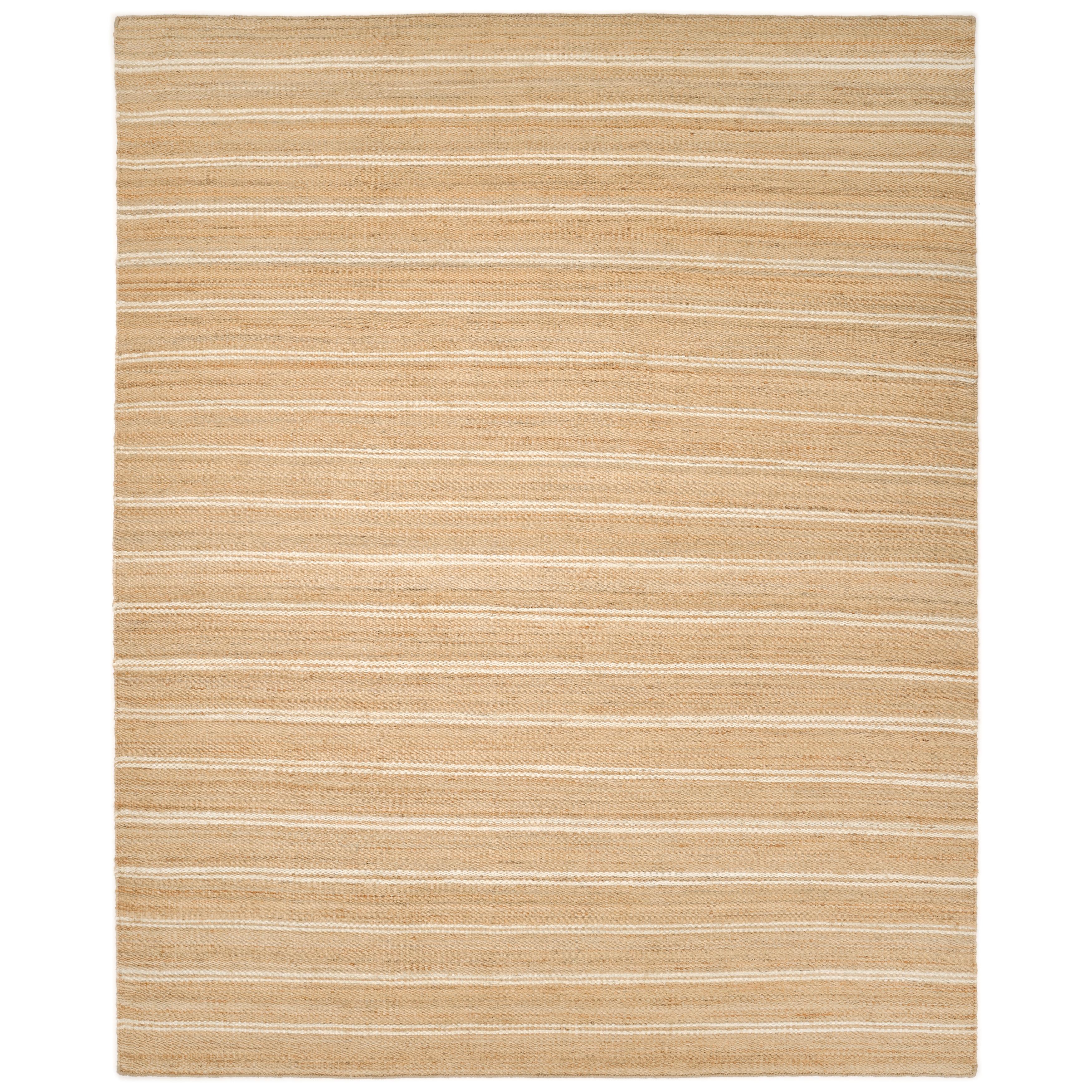 Contemporary Striped Hand Made Brown Area Rug 3' 0" x 5' 0" For Sale