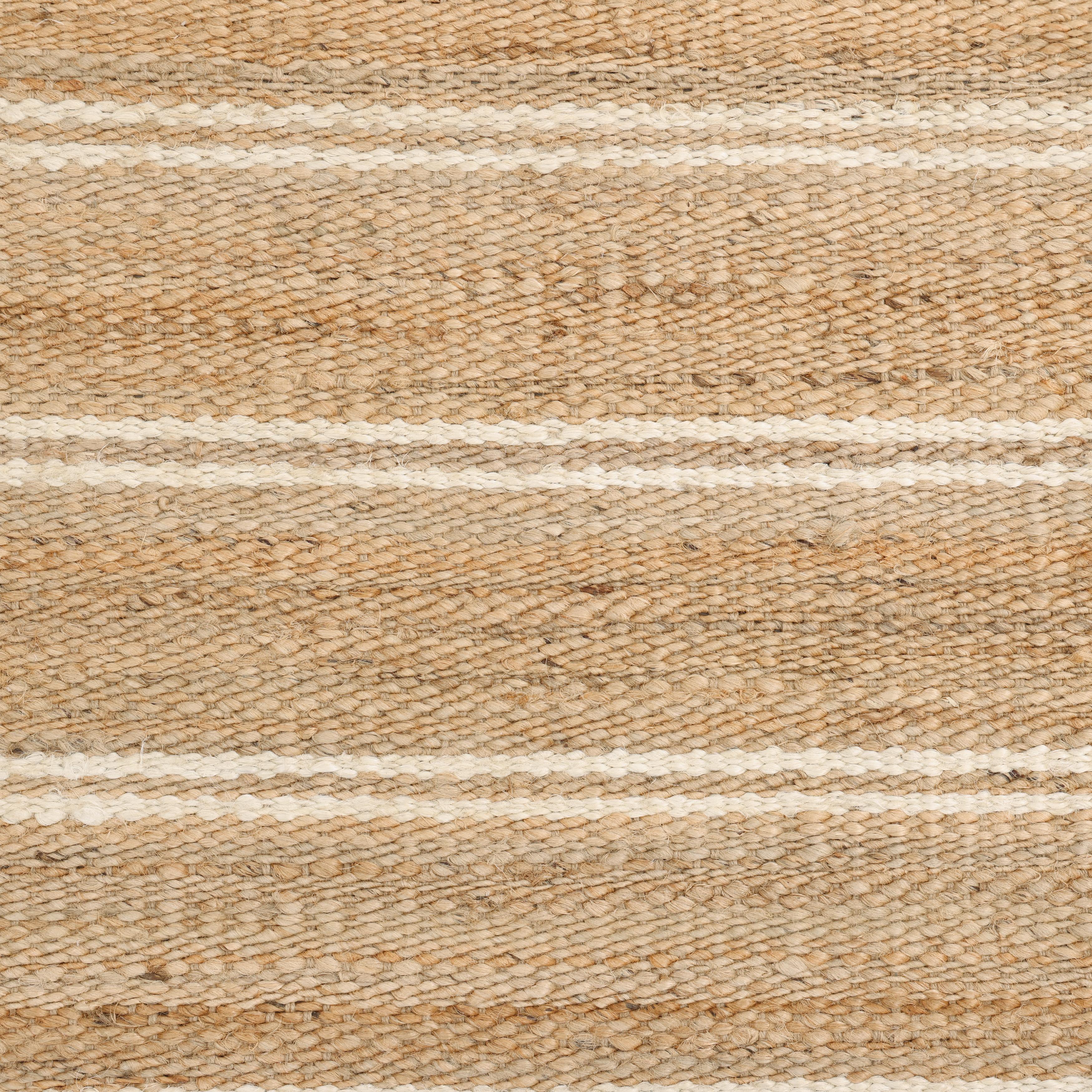 Indian Contemporary Striped Hand Made Brown Area Rug 8' 0