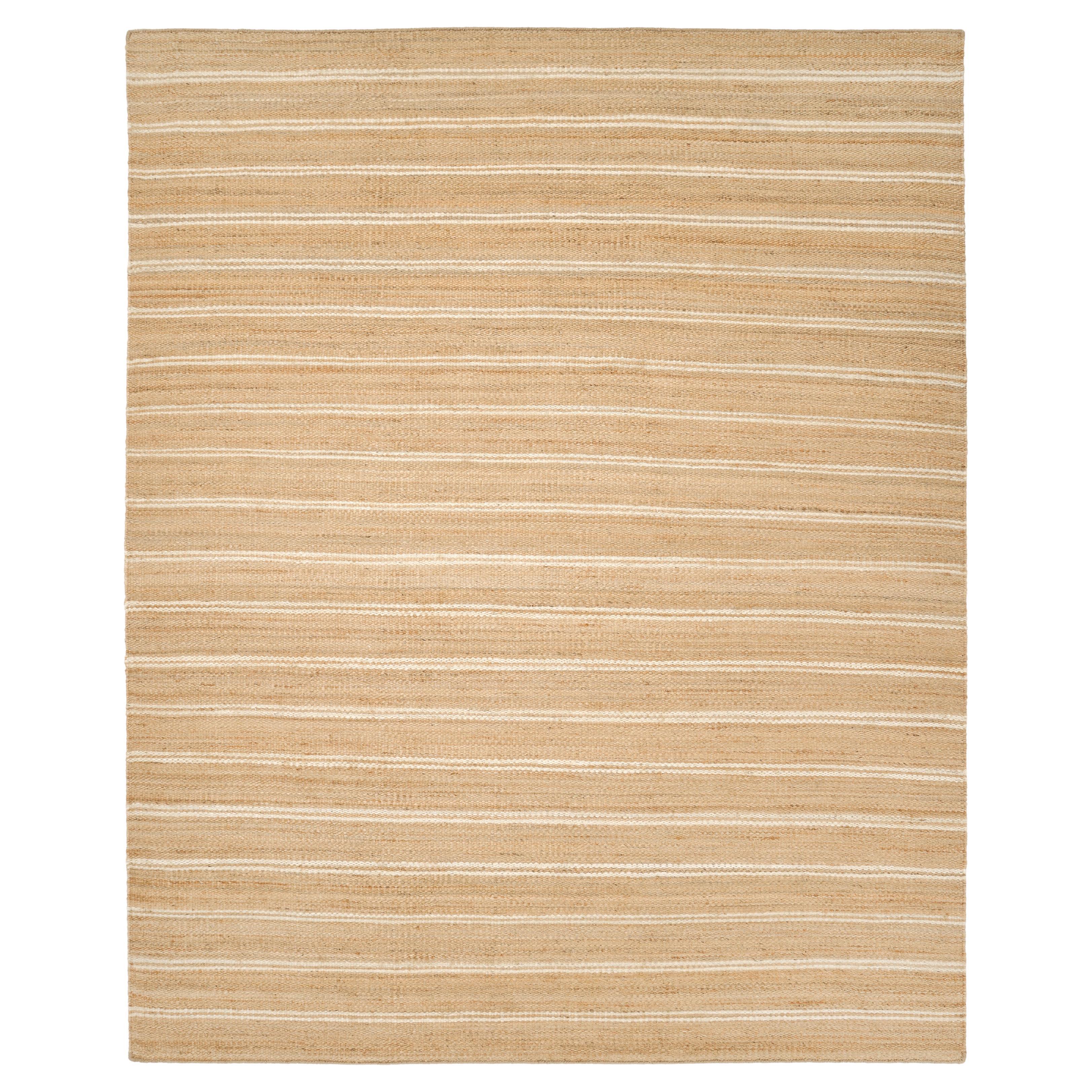 Contemporary Striped Hand Made Brown Area Rug 8' 0" x 10' 0"