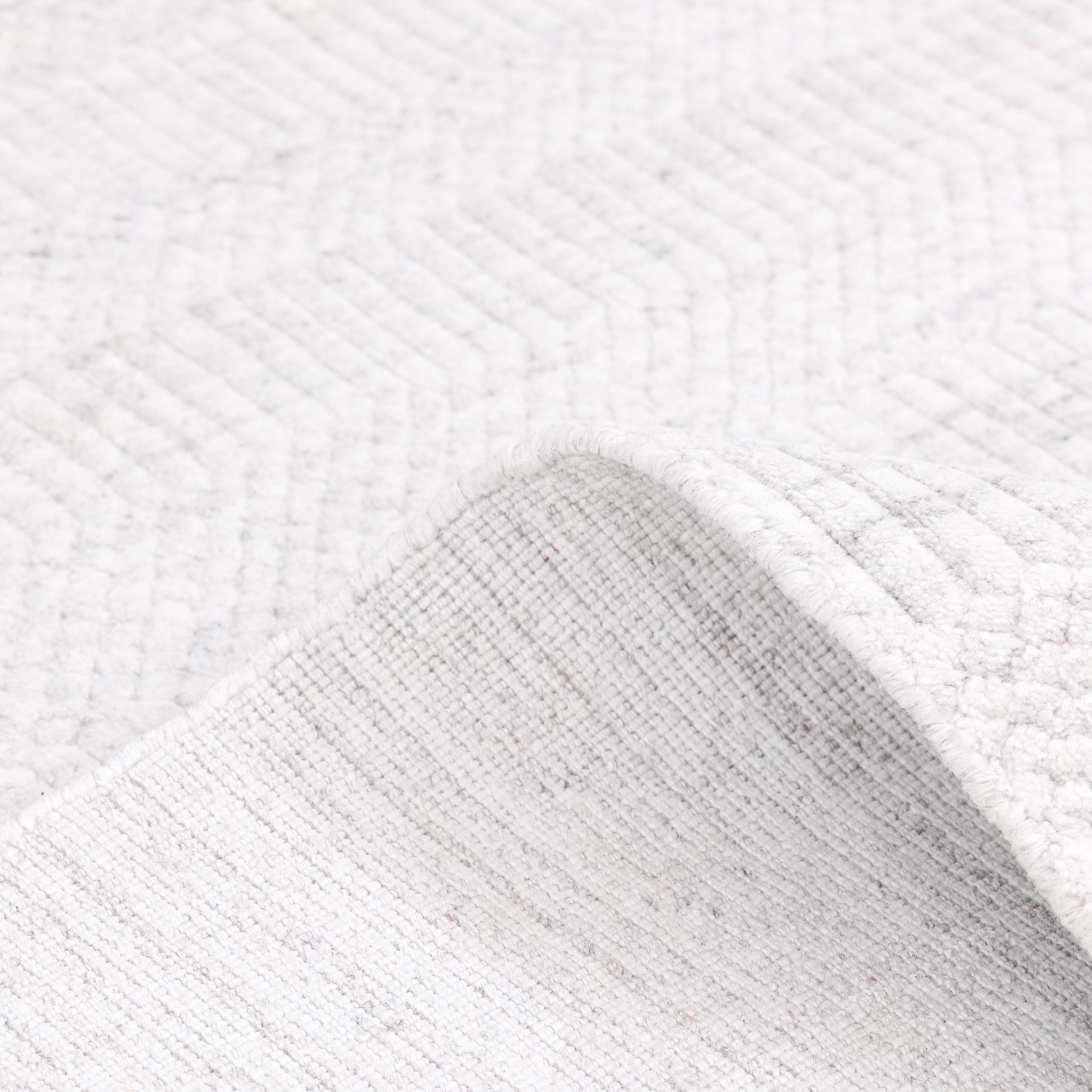 Contemporary Striped Hand Made Ivory Area Rug 10' 0