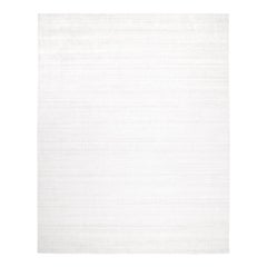 Contemporary Striped Hand Made Ivory Area Rug 10' 0" x 14' 0"