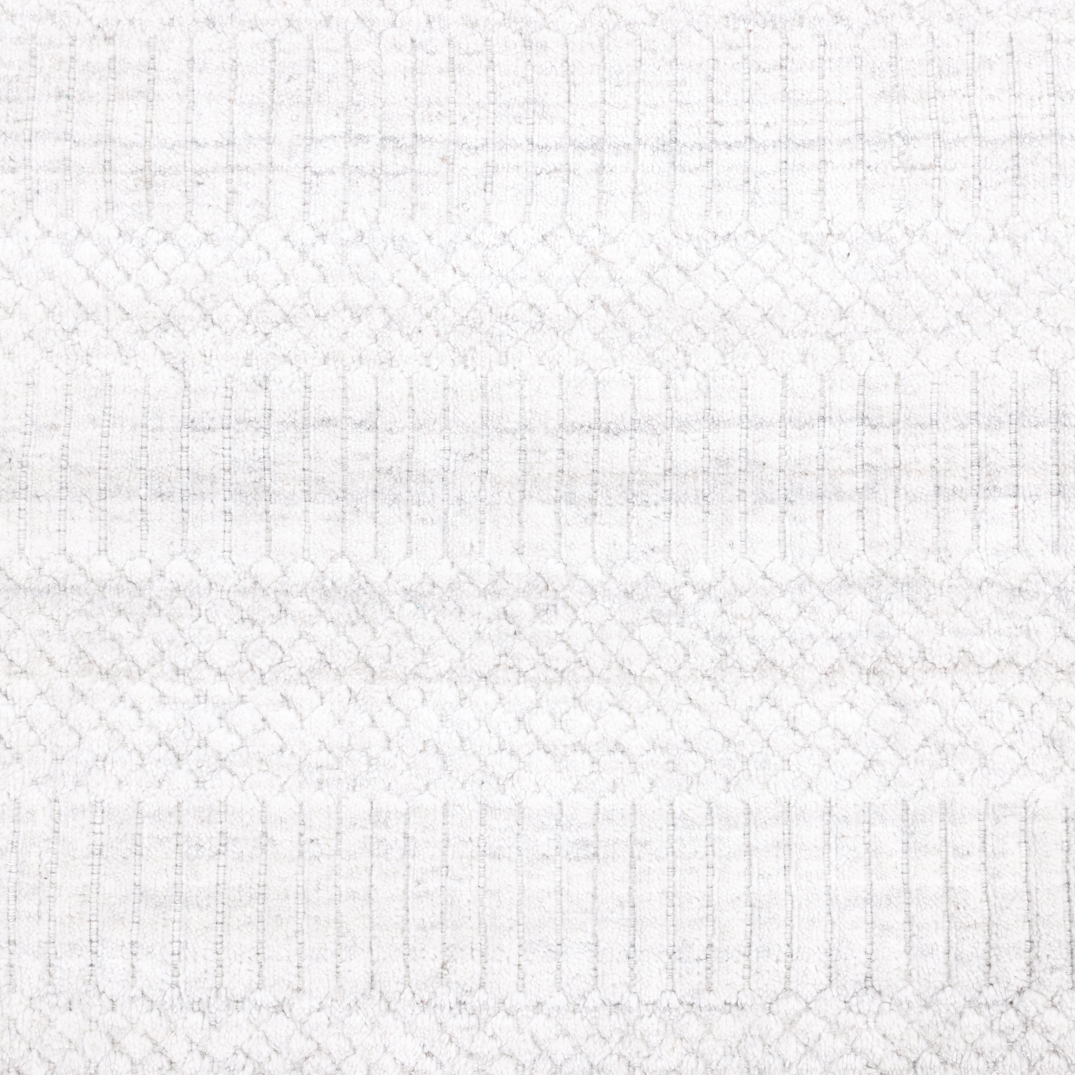 Contemporary Striped Hand Made Ivory Area Rug 3' 0