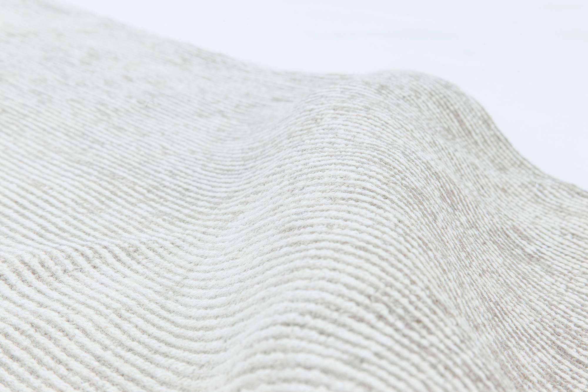 Moderne Tapis contemporain en laine rayé fait à la main par Doris Leslie Blau en vente