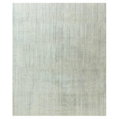Contemporary Striped Rug in Natural Wool by Doris Leslie Blau