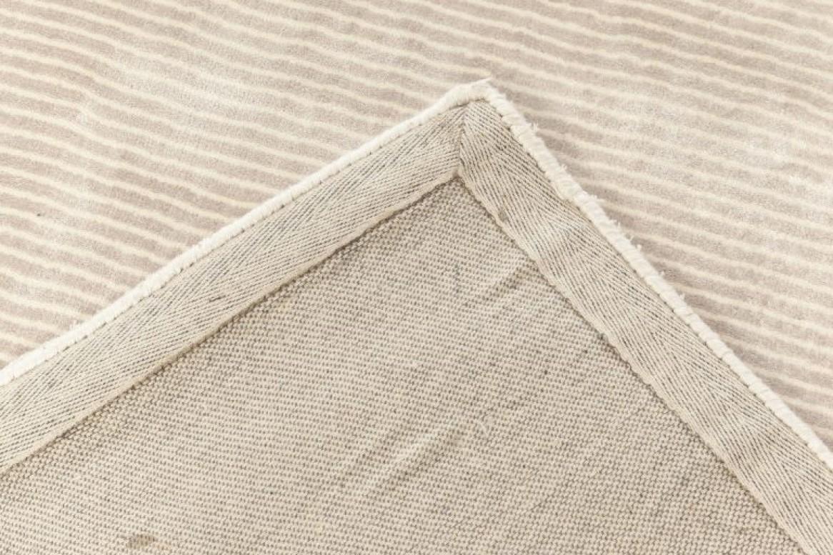 XXIe siècle et contemporain Tapis Contemporary Striped Silver Handmade Wool par Doris Leslie Blau en vente