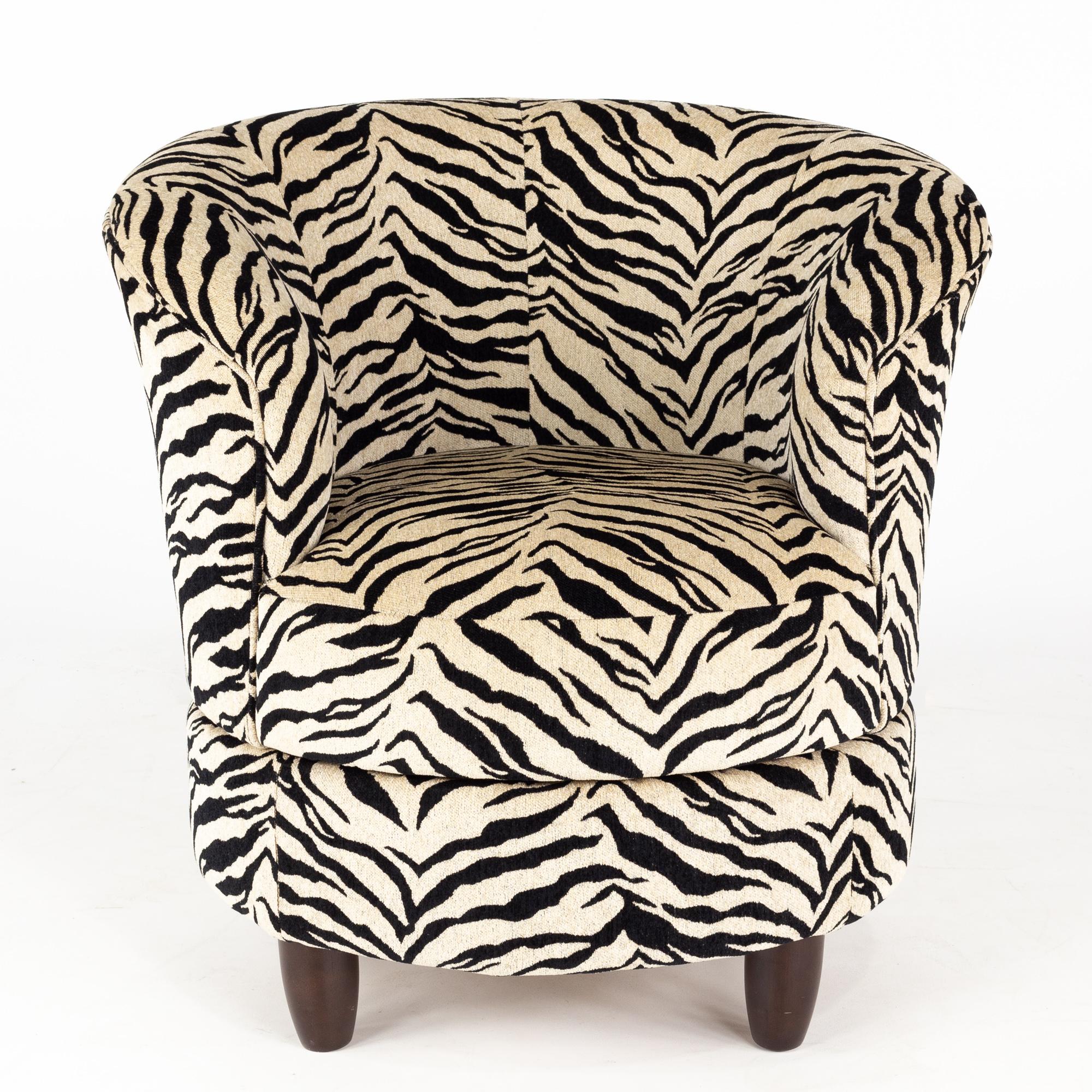 striped swivel chair