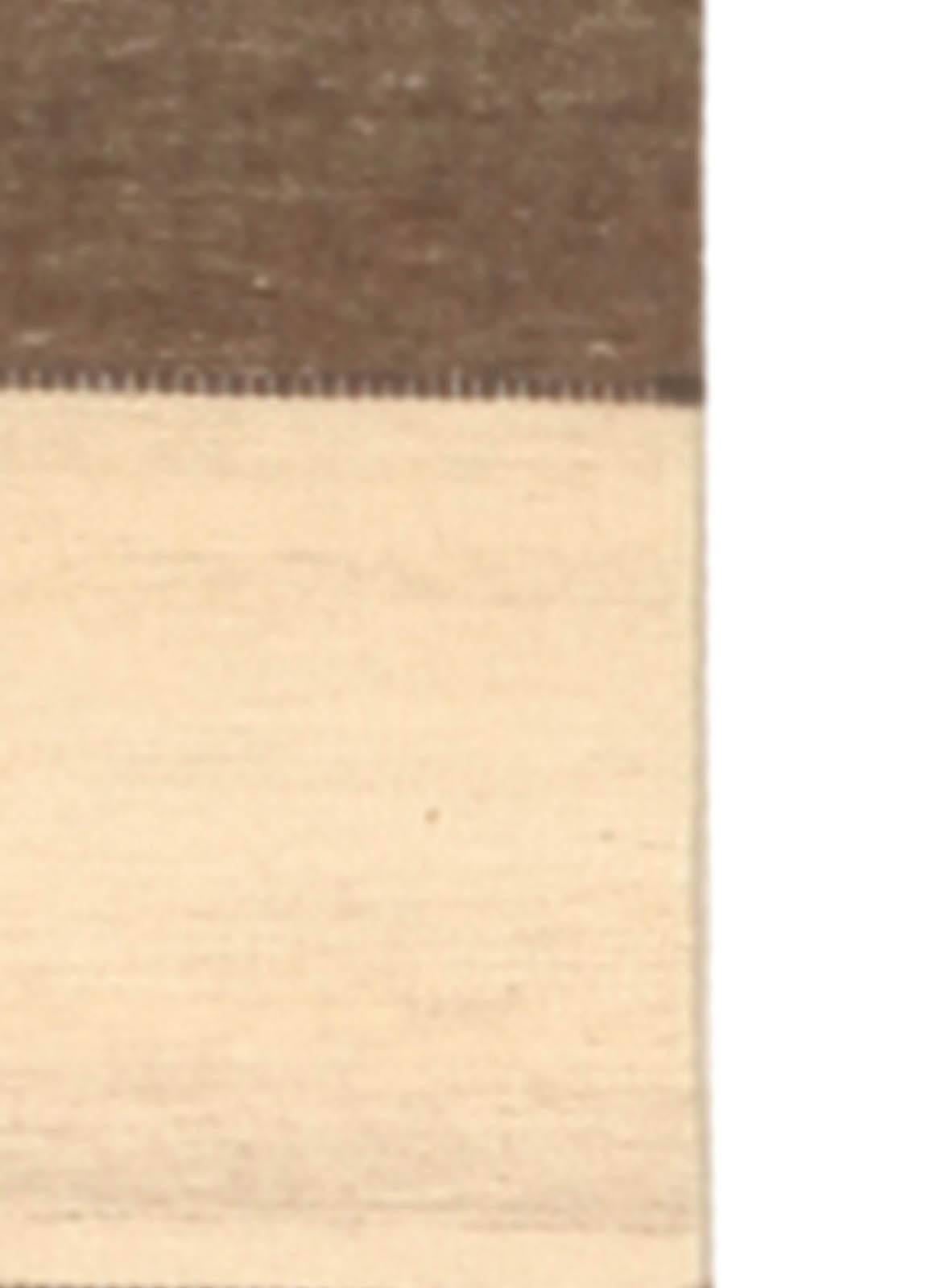 Hand-Woven Contemporary Striped Tulu Nadu Flat-Weave Runner by Doris Leslie Blau For Sale