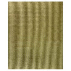 Contemporary Striped Twisted Belts Leather Rug by Doris Leslie Blau