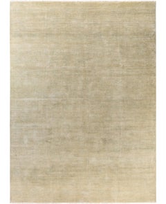 Contemporary Striped Wool Hand Knotted Brown Area Rug 9' 0" x 12' 2"