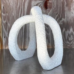 Contemporary Studio a Abstract Chiseled Stone Sculpture