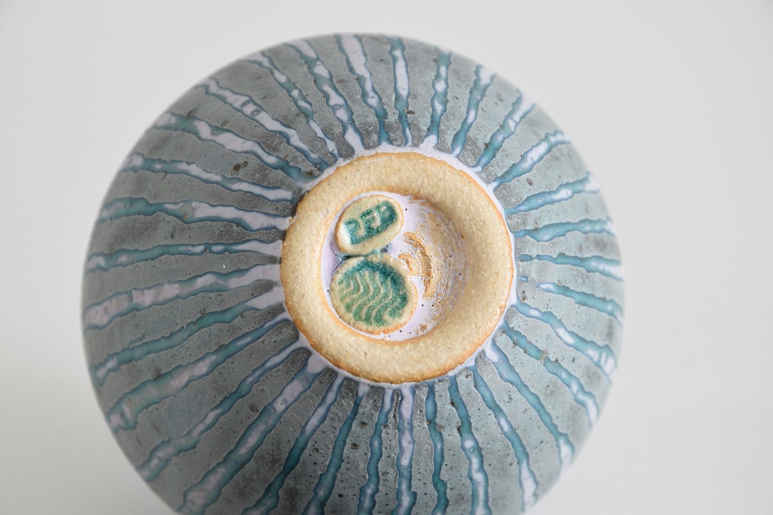 Contemporary Studio Ceramic Vase by Peter Beard (British, b.1951), 1980s.
Base with an impressed PFB Seal and Mark.


 