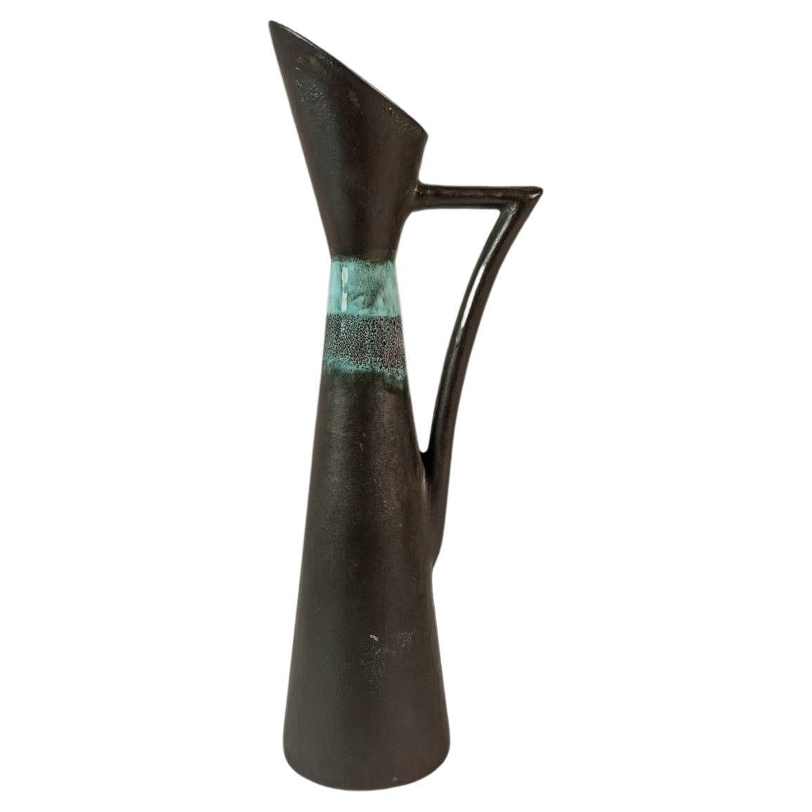Contemporary Studio Craft Glazed Ceramic Pitcher / Vase / Vessel, USA, c. 1980s