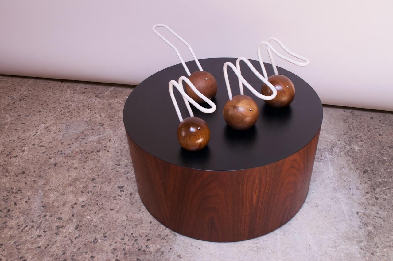 Contemporary Studio Craft Walnut and Neon Touch 