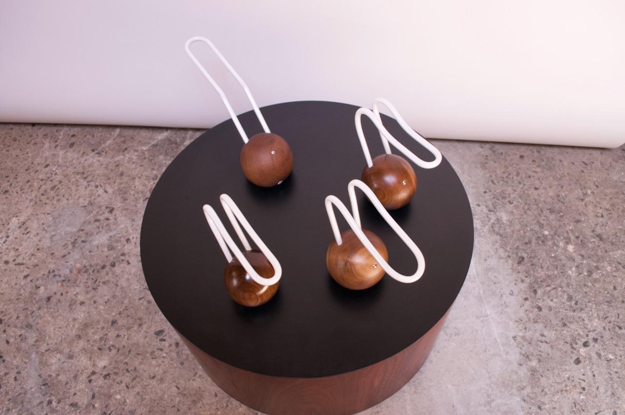 Contemporary Studio Craft Walnut and Neon Touch 