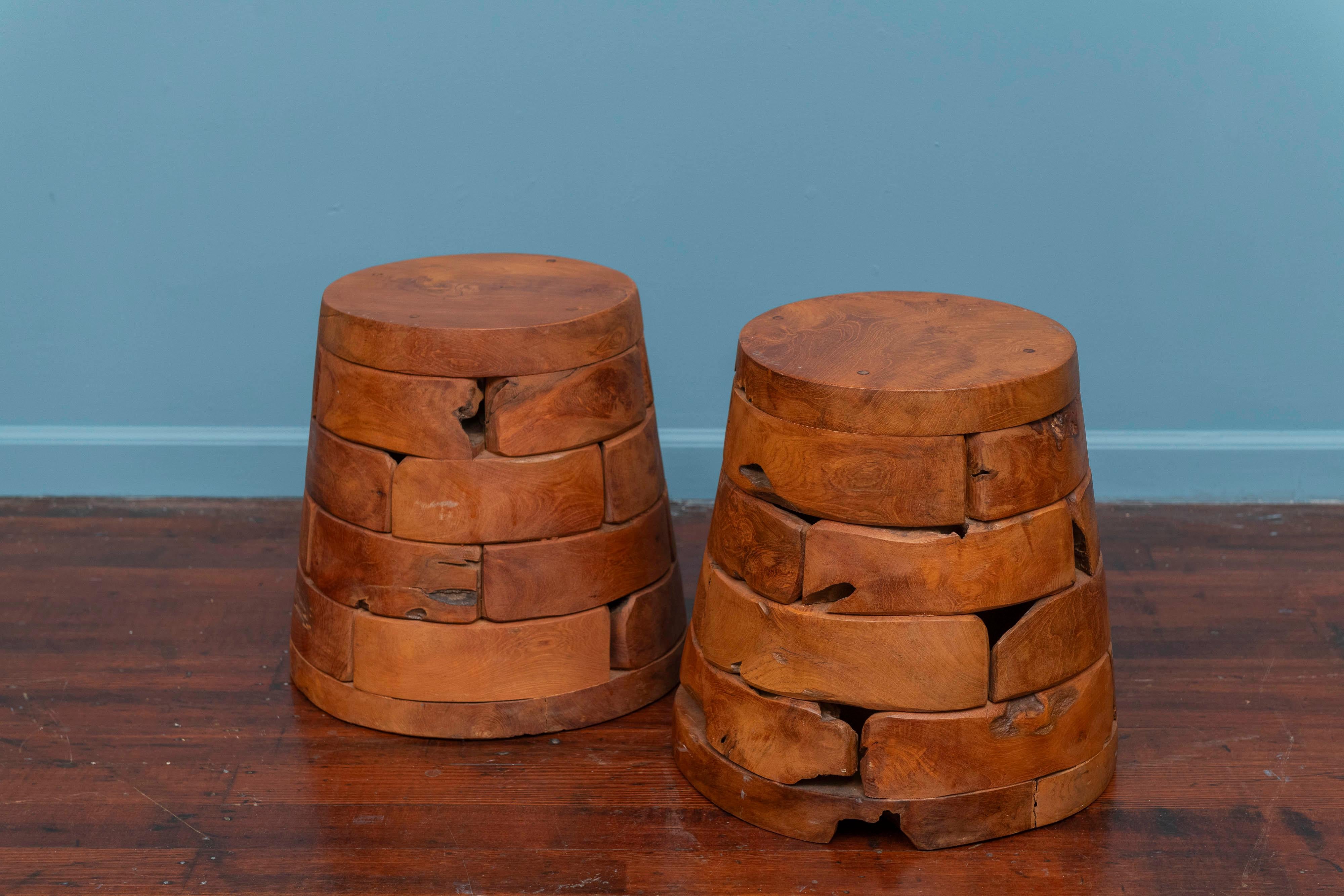 Brutalist Contemporary Studio Crafts Side Tables
