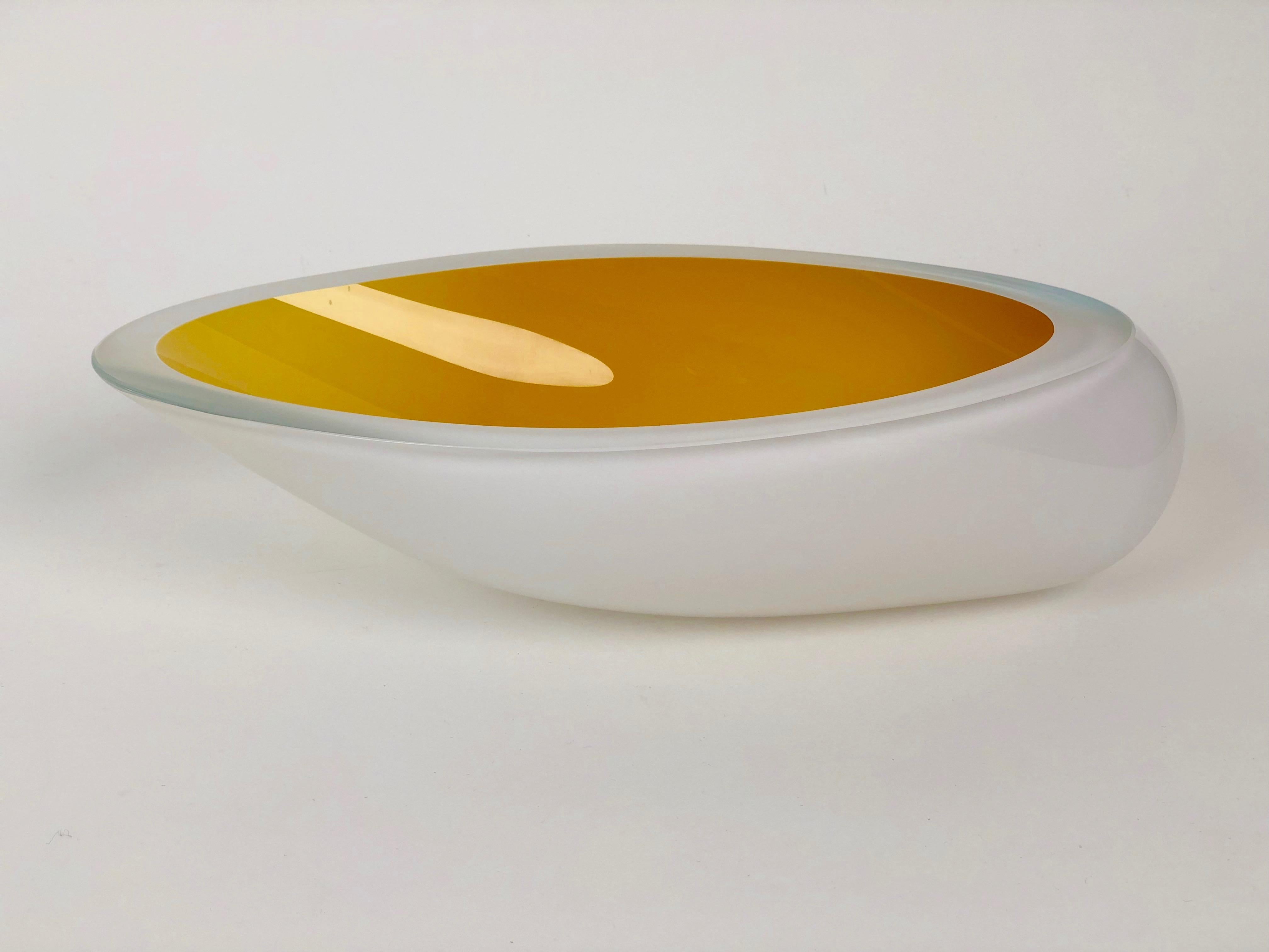 Post-Modern Contemporary Studio Glass Bowl Made in the Czech Republic After 2010 For Sale