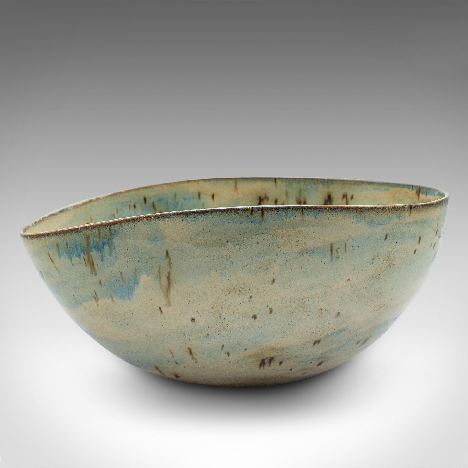 Contemporary Studio Pottery Fruit Bowl, English, Ceramic, Decor, Serving Dish For Sale 1