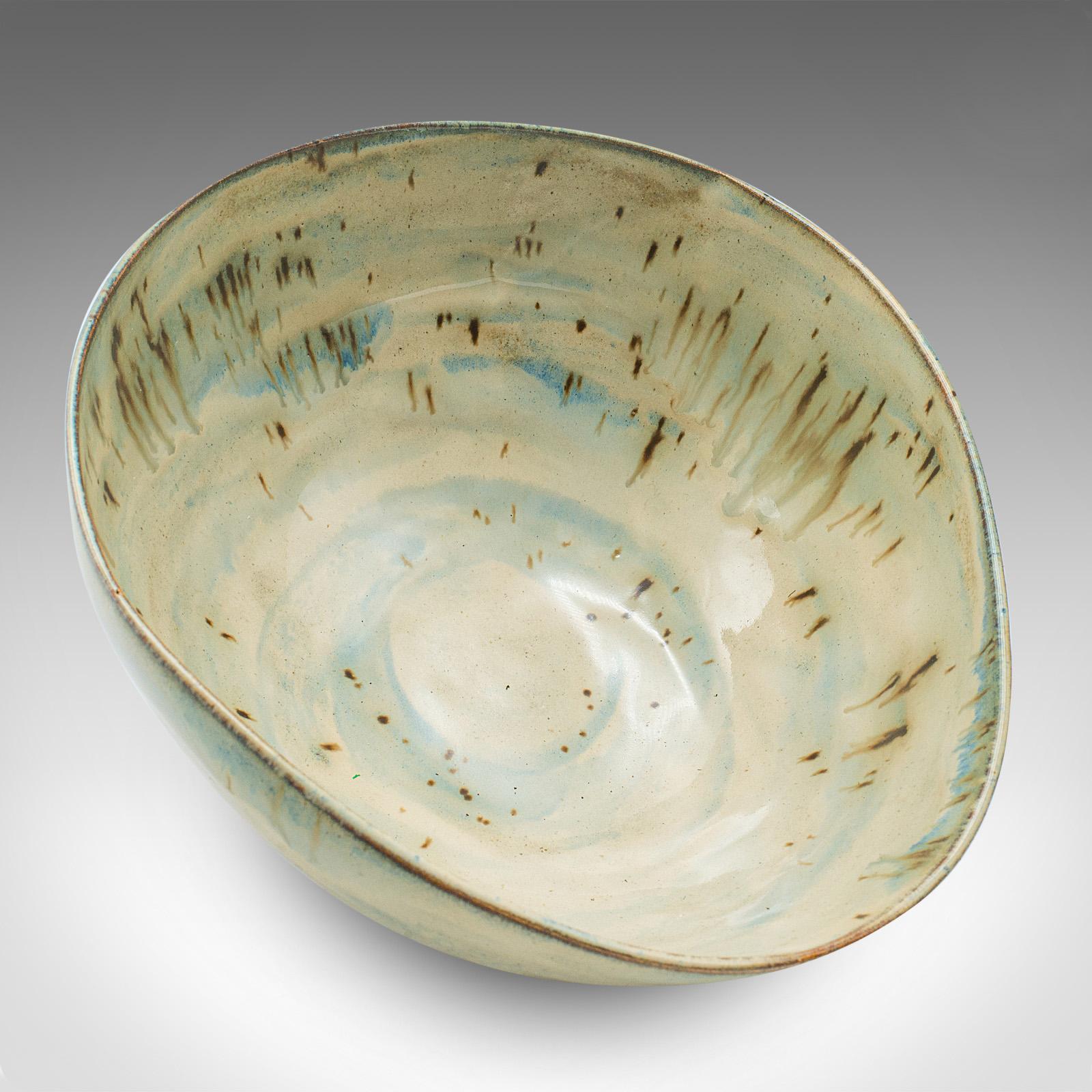 Contemporary Studio Pottery Fruit Bowl, English, Ceramic, Decor, Serving Dish For Sale 2