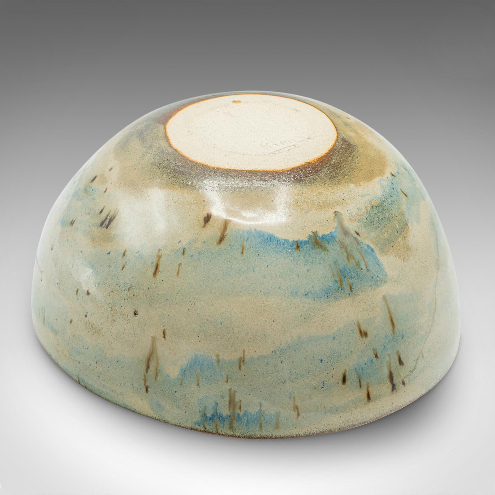 Contemporary Studio Pottery Fruit Bowl, English, Ceramic, Decor, Serving Dish For Sale 3
