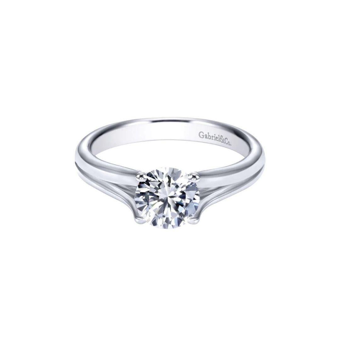 Contemporary Style Diamond Engagement Mounting In New Condition For Sale In Stamford, CT