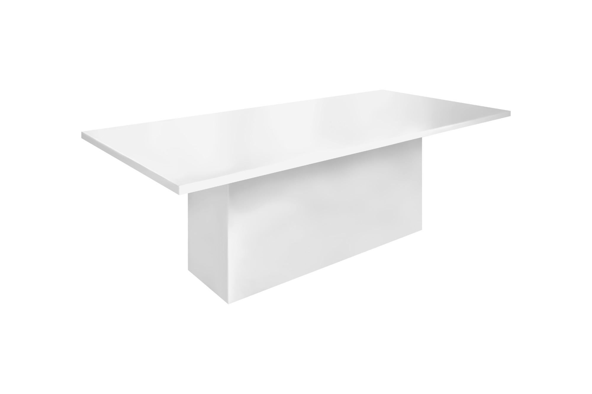 Contemporary Style Dining Table for Outdoor Use, Matte White In New Condition For Sale In New York, NY