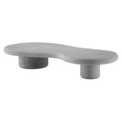Contemporary Style Grey Concrete Outdoor Coffee Table