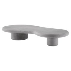 Contemporary Style Grey Concrete Outdoor Coffee Table