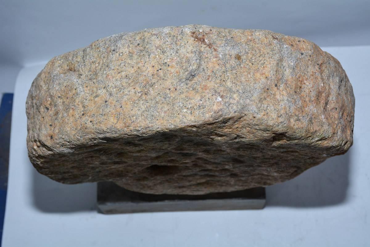 20th Century Contemporary Style Mill-Stone-on-Stand Sculpture